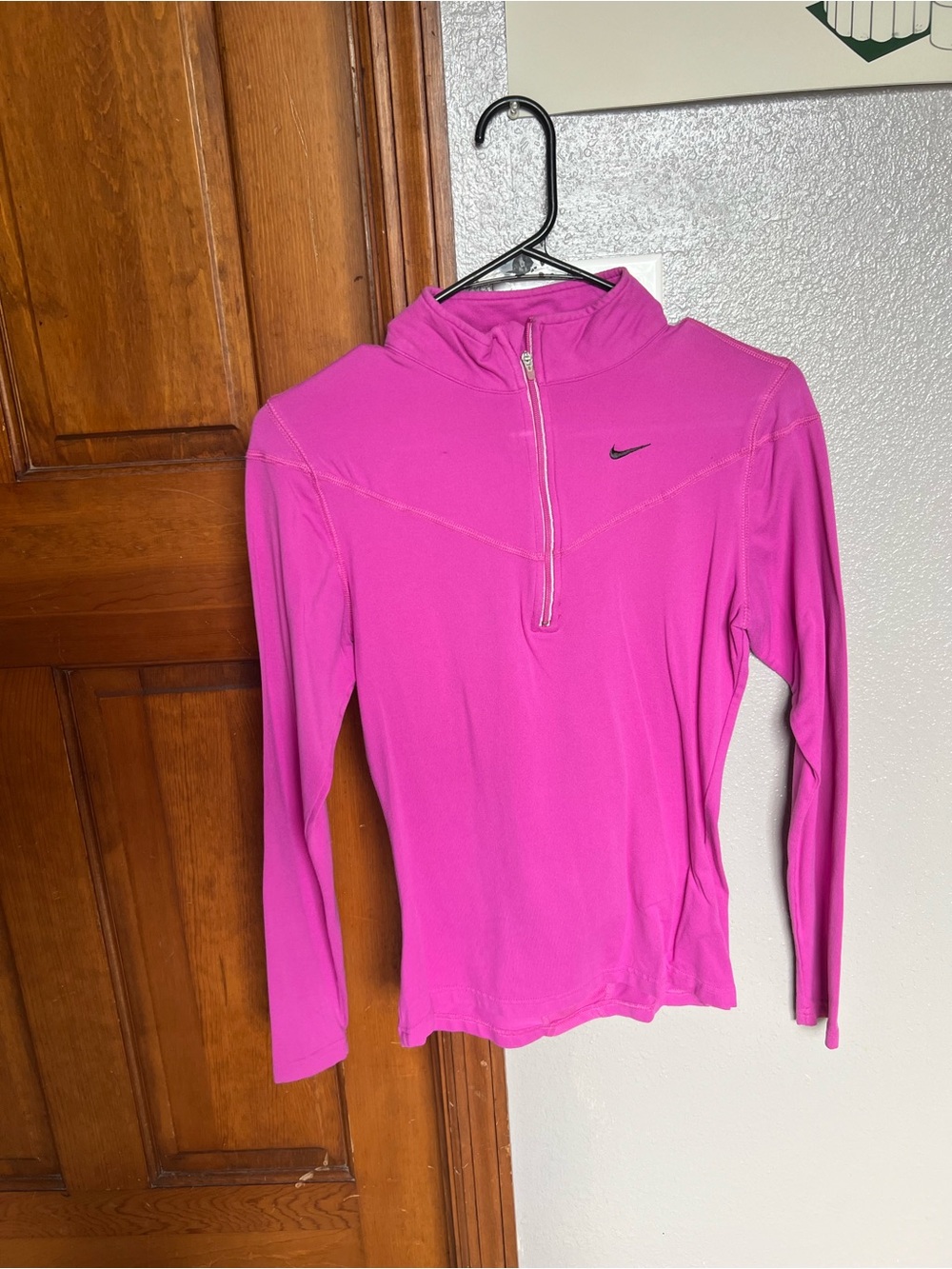 Nike Hot Pink Quarter-Zip Performance Top